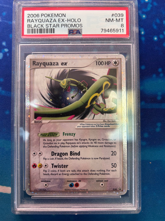 Rayqauza EX PSA 8 (BLACK PROMO)